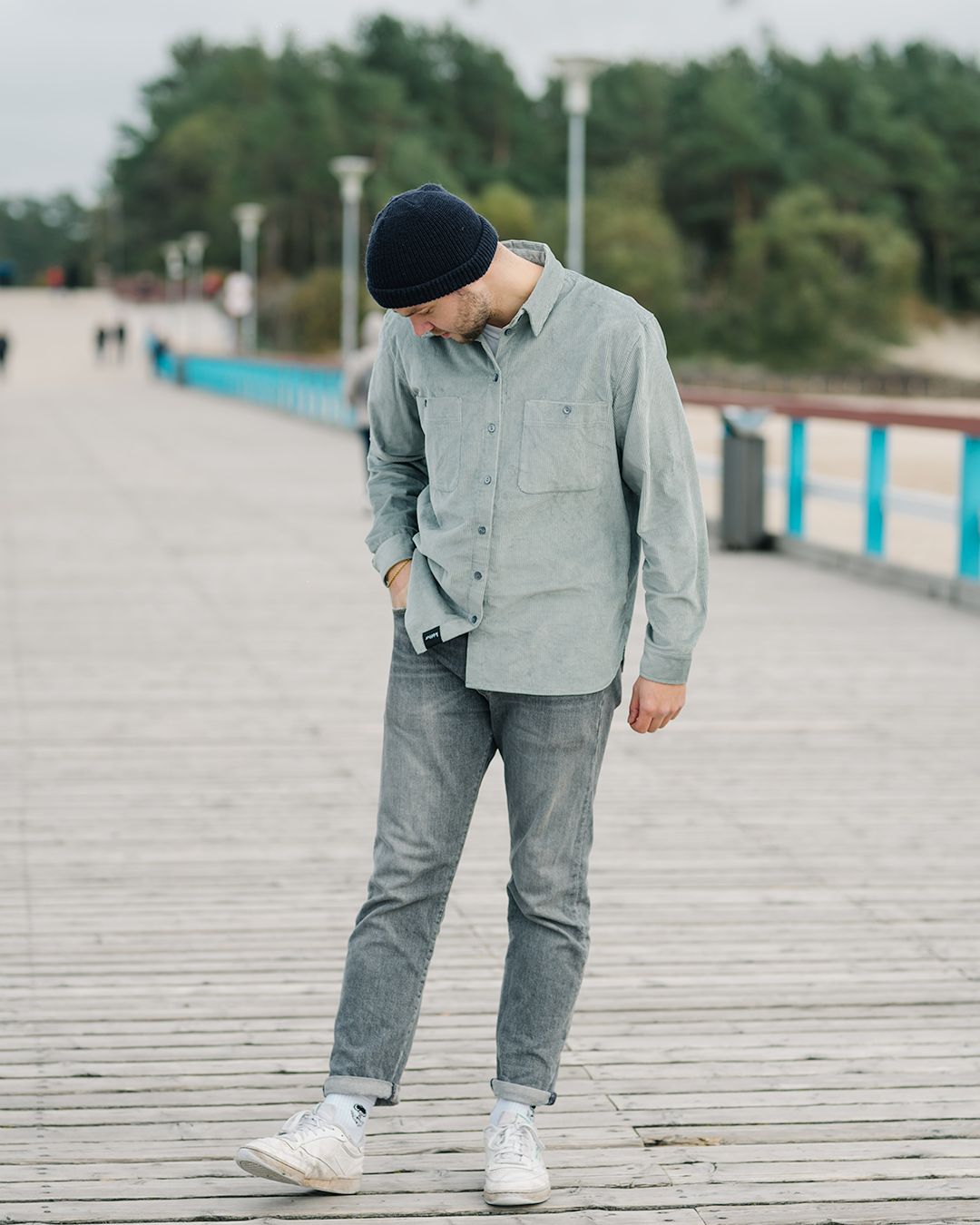 ICE GREY CORD SHIRT