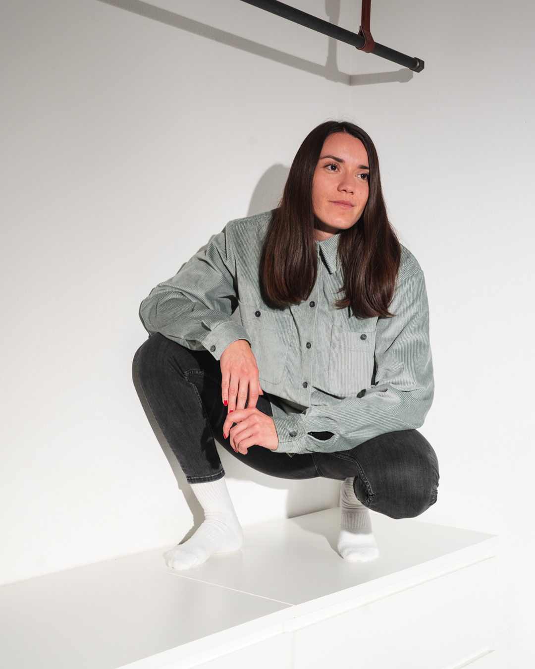 ICE GREY CORD SHIRT